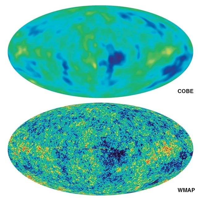 COBE-vs-WMAP Sonda de Anisotropía de Microondas Wilkinson